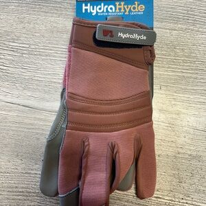 Womens Water Resistant Gloves - Brown and Gray Size Large